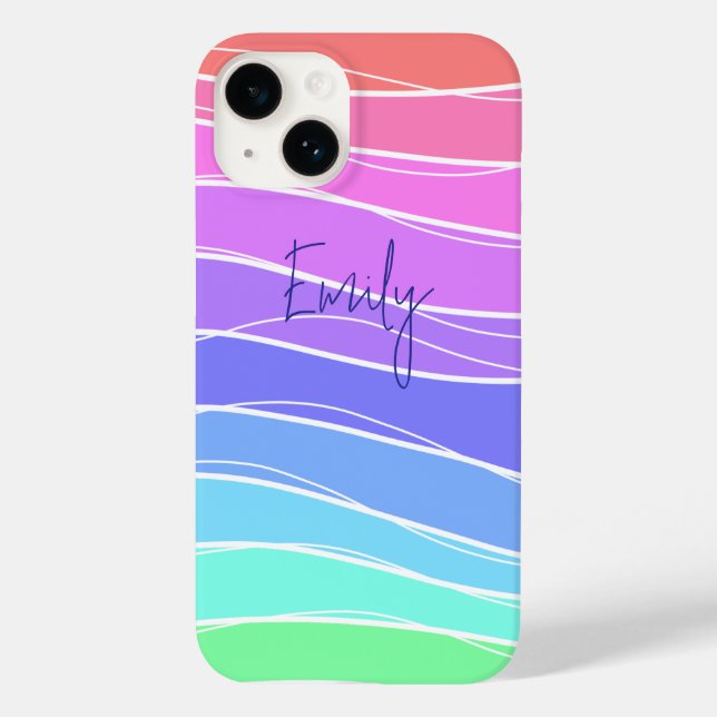 Colourful Striped Case-Mate iPhone Case (Back)
