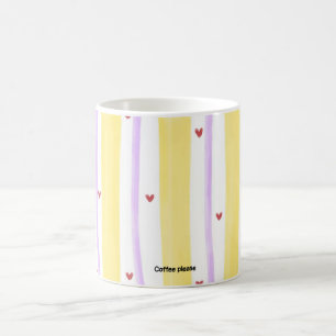 Colourful Striped Coffee Mug Cute Dopamine Coffe