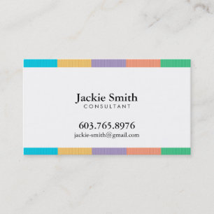 Colourful Striped Pattern Business Card