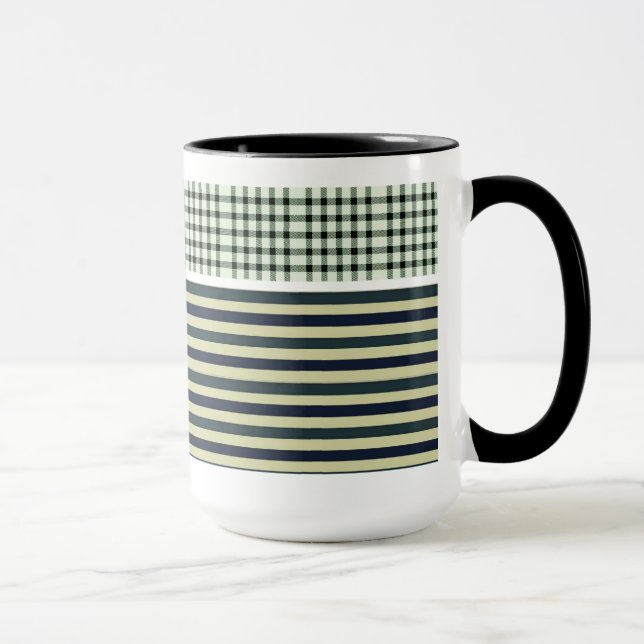 Colourful striped pattern coffee mug (Right)