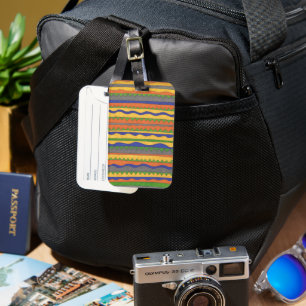 Colourful Striped Pattern Luggage Tag