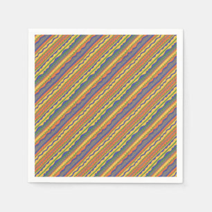Colourful Striped Pattern Napkin