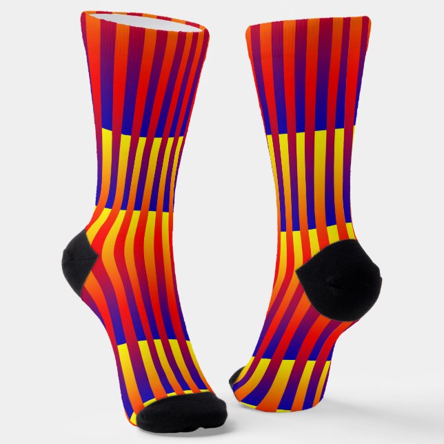 Colourful Striped Pattern Socks (Angled)