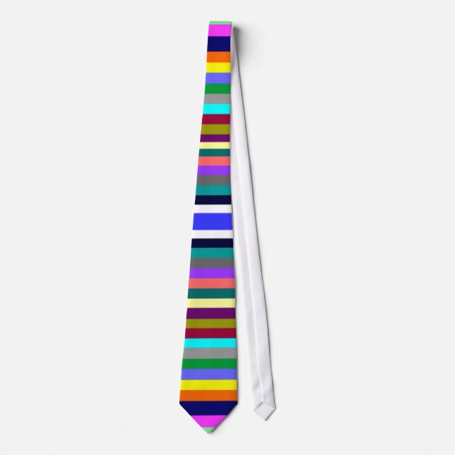 Colourful Striped Patterned Tie (Front)