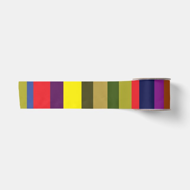 Colourful striped satin ribbon (Front)