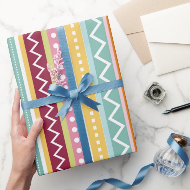 Colourful Striped  Wrapping Paper (Gifting)