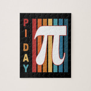 Colourful Stripes 3.14 Pi Day Jigsaw Puzzle