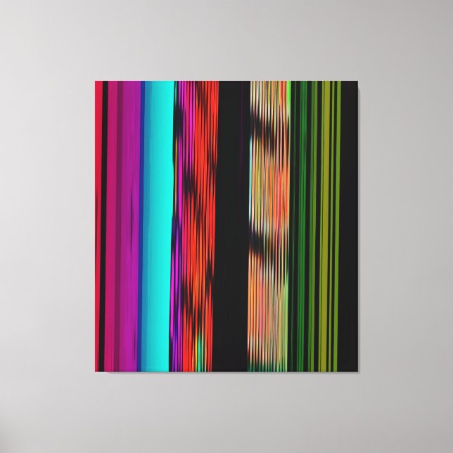 Colourful Stripes 717 Abstract Art Canvas Print (Front)