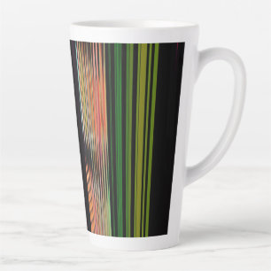 Colourful Stripes 717 Abstract Art Latte Mug