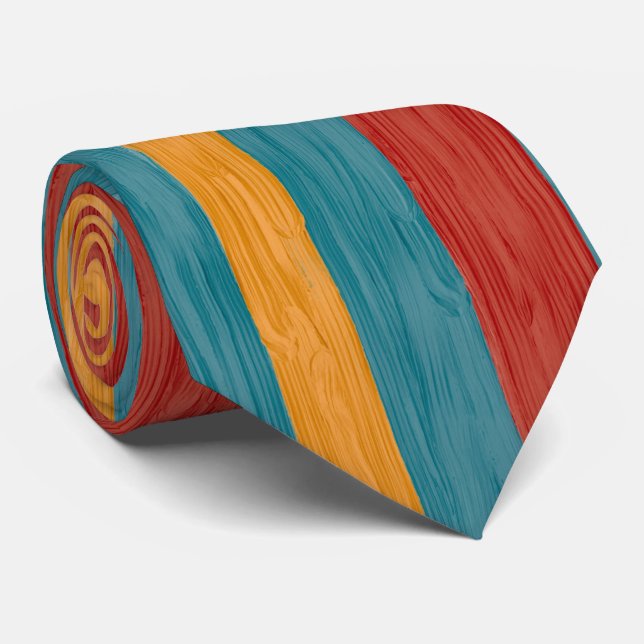 Colourful Stripes A Tie (Rolled)