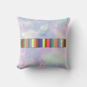 colourful stripes, abstract & geometric, custom outdoor cushion