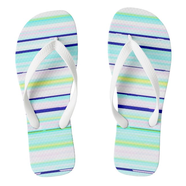 Colourful stripes abstract jandals (Footbed)