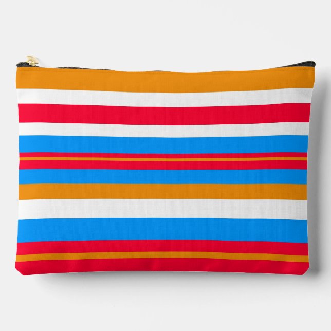 colourful stripes accessory pouch (Front)