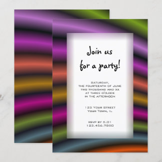 Colourful Stripes All Purpose Party Invitation