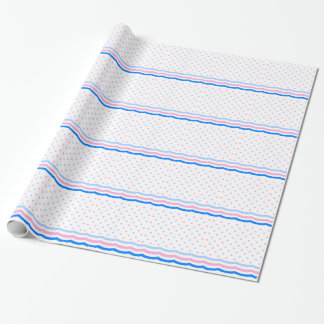 Colourful Stripes and Polka Dots Wrapping Paper