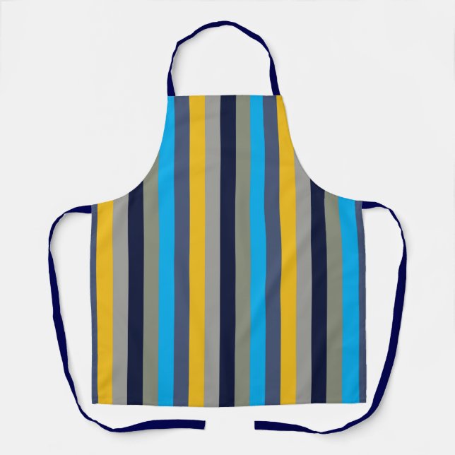 Colourful Stripes  Apron (Front)