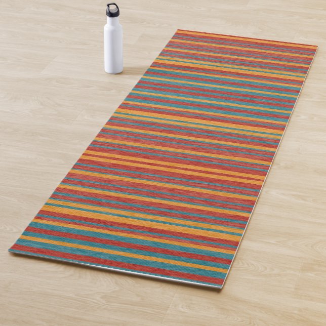 Colourful Stripes B Yoga Mat (In Situ)