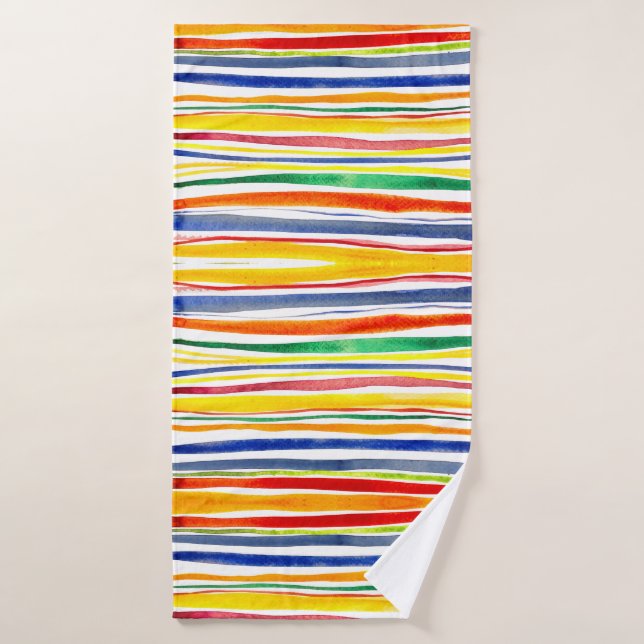 colourful stripes bath towel set (Bath Towel)