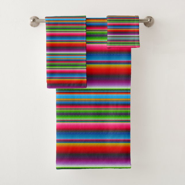 Colourful Stripes Bath Towel Set (Insitu)