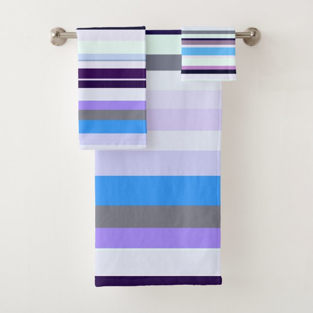 Colourful stripes  bath towel set (Insitu)