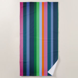 Colourful Stripes Beach Towel