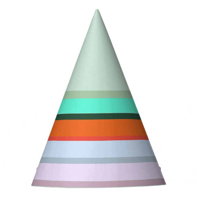 Colourful Stripes Birthday Party Hat (Front)