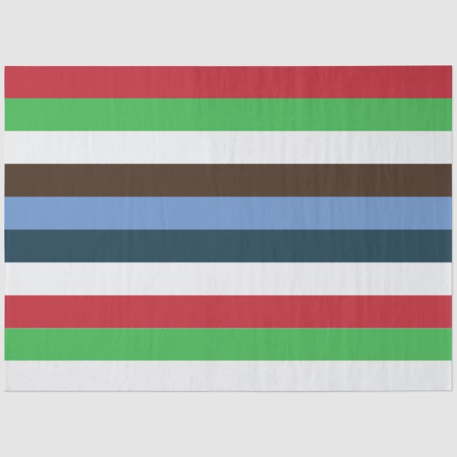 Colourful Stripes Birthday Tissue Paper (Front)