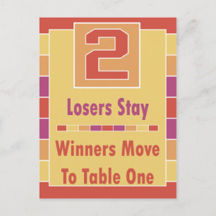 Colourful Stripes Bunco Table Card #2