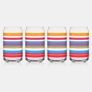 colourful stripes can glass