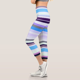 Colourful stripes  capri leggings