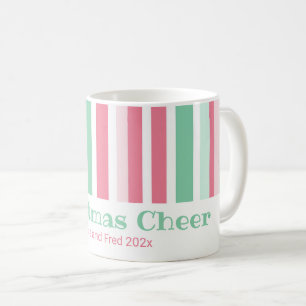 Colourful Stripes Christmas Coffee Mug