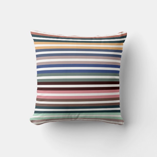 Colourful Stripes Cushion (Front)