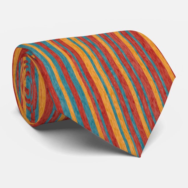 Colourful Stripes D Tie (Rolled)