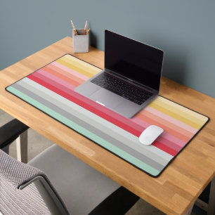 Colourful Stripes Desk Mat