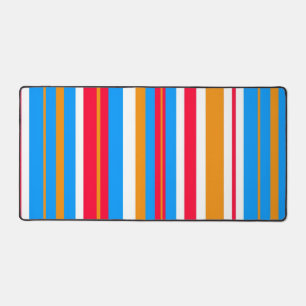 colourful stripes desk mat