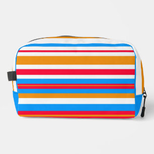 colourful stripes dopp kit