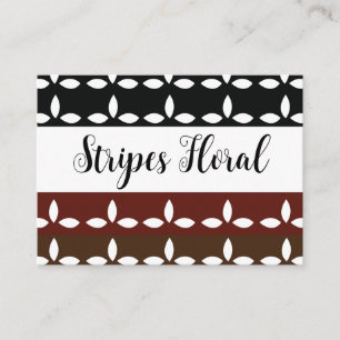 Colourful Stripes Geometric Floral Pattern     Business Card