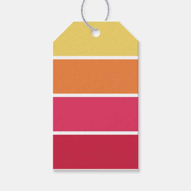 Colourful Stripes Gift Tag (Front)