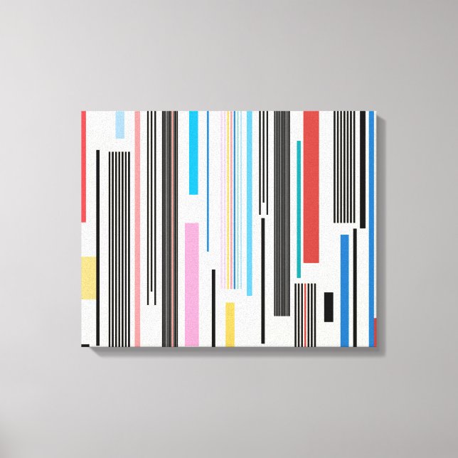 Colourful Stripes: Graphic Pattern Mix Canvas Print (Front)