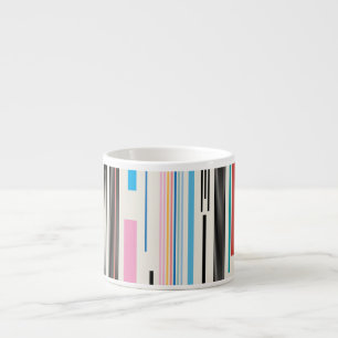 Colourful Stripes: Graphic Pattern Mix Espresso Cup
