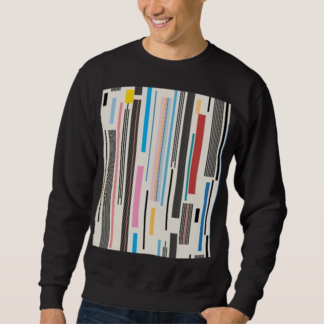 Colourful Stripes: Graphic Pattern Mix Sweatshirt (Front)