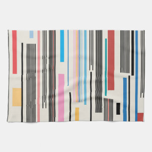 Colourful Stripes: Graphic Pattern Mix Tea Towel