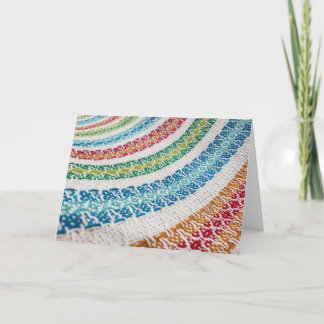 Colourful Stripes Handwoven Fabric Card