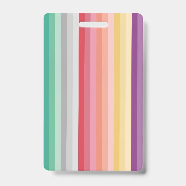 Colourful Stripes ID Badge (Front)