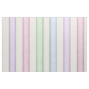 Colourful Stripes in Distressed Pastels (large) Fabric