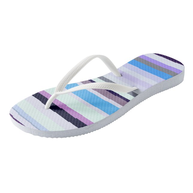 Colourful stripes  jandals (Angled)