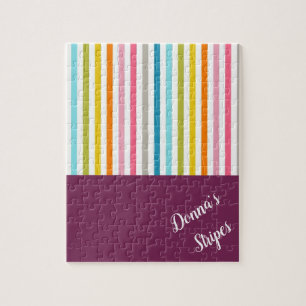 Colourful Stripes Jigsaw Puzzle Daisy