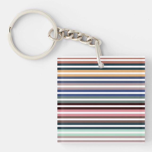 Colourful Stripes Key Ring (Front)