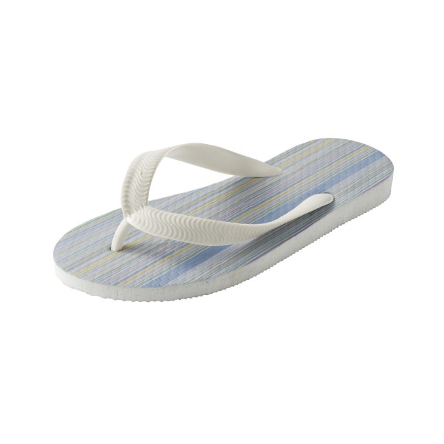Colourful Stripes Kid's Jandals (Angled)