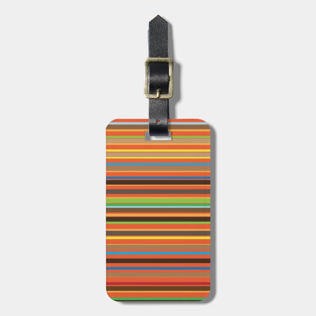 colourful stripes luggage tag (Front Vertical)